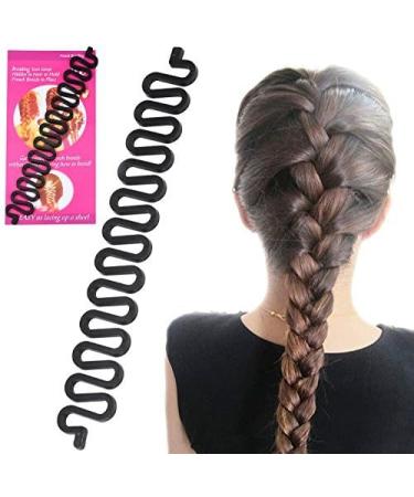 Healtheveryday 6pcs Women Fashion Hair Styling Clip Hair Braider Twist Styling Braid Tool Magic Wonder Holder Clip DIY French(Black White Gray) - Buy Online on GoSupps.com
