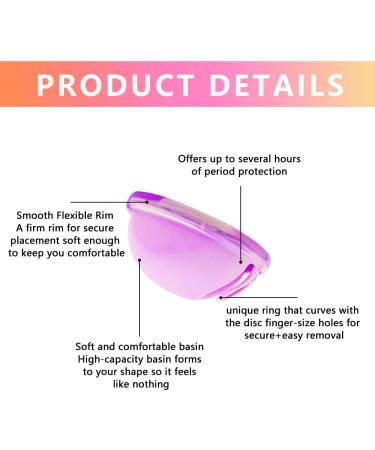 Shop Kuwung 2-Piece Leak-Proof Menstrual Disc - Reusable Silicone Cups (S+L) with Storage Bags for Active Women | Ideal for Sports Swimming and Intimacy - Buy Online on GoSupps.com