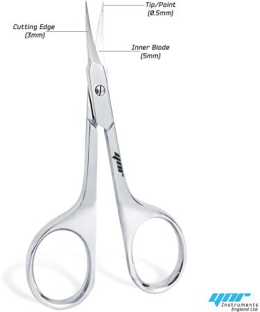 Nail Scissors Professional Cuticle Scissors Extra Strong Straight Curved Manicure Nail Art Scissors (CS-07) - Buy Online on GoSupps.com