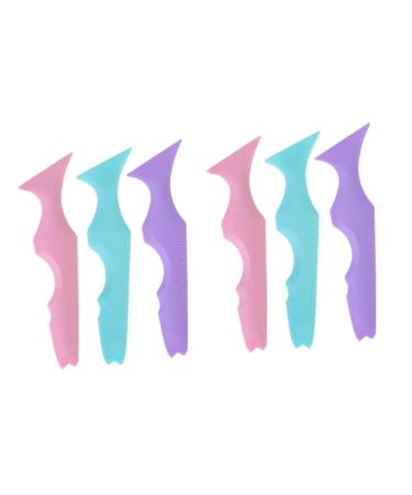 FOMIYES 6 Pcs Silicone Beauty Ruler Girl Makeup Tools Silicone Eyebrow Stencil Eyeliner Wearing Aid The Face