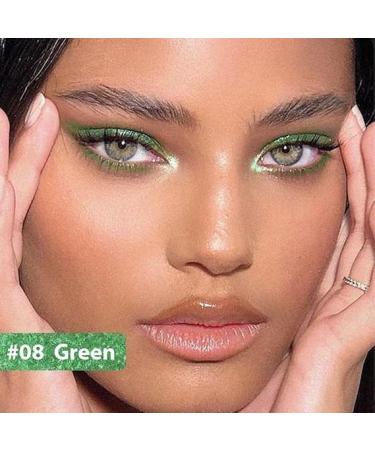 Colorful Gel Glitter Eyeliner Waterproof Eyeliner Lip Liner Eyeshadow Eyebrow Pencil Eye Makeup Pen (09# Cool Blue) - Buy Online on GoSupps.com