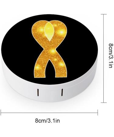Buy Cancer Awareness Ribbon Contact Lens Case - Portable & Cute Travel Kit with Mirror - Buy Online on GoSupps.com