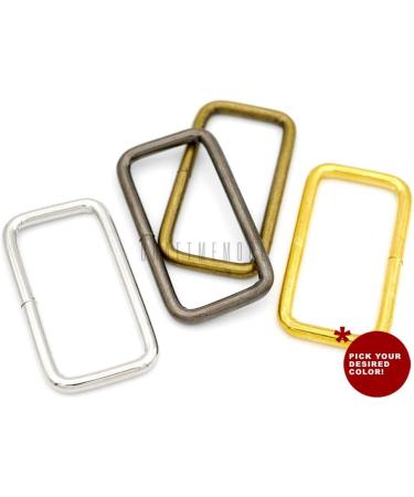 Metal Rectangle Buckle Ring for 1-1/4 - 1-1/2 Strap, Heavy Duty Rectangular Cord for Bag Belt Loop Purse Making - Antique Brass (20 pcs) - Buy Online on GoSupps.com