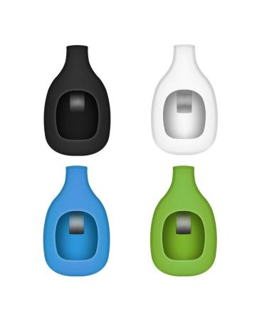 EverAct Clip Holder Compatible with Fitbit Zip (Set of 4) 4 Pack:BLACK WHITE BLUE GREEN