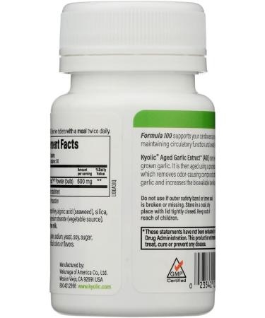 Kyolic Aged Garlic Extract Cardiovascular Health Formula 100 100 Capsule (Pack of 1) - Buy Online on GoSupps.com