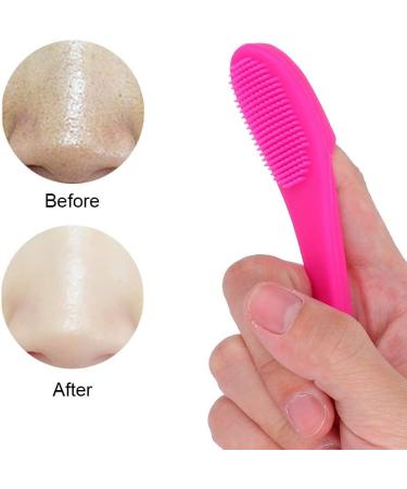 Qukaim Face Cleansing Brush Silicone Face Cleansing Finger Brush Pore Cleaner for Blackhead Removal Dark Rose Red - Buy Online on GoSupps.com