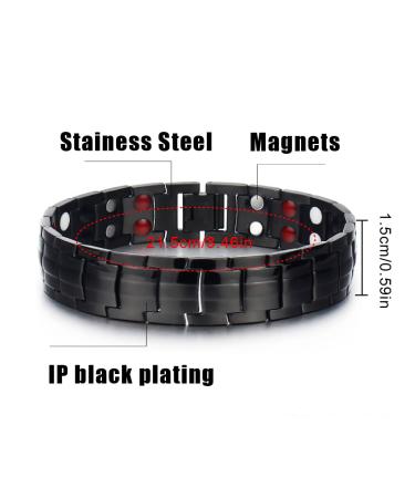 Shop Jitnga Titan Magnetic Bracelet - Stylish Black Stone Design for Men & Women - Unisex Fashion Jewelry - Buy Online on GoSupps.com