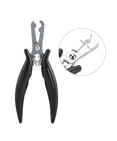 Hair Extension Pliers, Professional Stainless Steel Clamp Pliers Microring Opener Tool with Non slip Handle for Micro Beads Hair Extension Removal