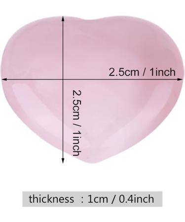 BORDSTRACT Rose Quartz Heart - 40 Pieces Pink Healing Crystals for Love & Decor | International Shipping - Buy Online on GoSupps.com