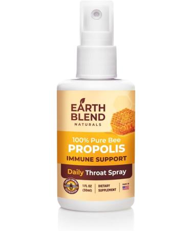 Propolis Throat Spray - Naturals Pure Bee Immune Support Supplement for Sore Throat Discomfort Honey Flavor Easy-to-Use Spray for Adults & Kids 1 fl. oz (30ml) Yellow/Orange 0.95 Fl Oz (Pack of 1)