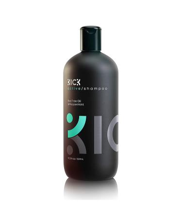 Kick Mens Shampoo - Anti Dandruff Shampoo for Men & Women - Tea Tree Oil and Peppermint Shampoo - Itchy Scalp Shampoo for Thinning Hair - No Sulfates - 509 ml -17.2 ounces