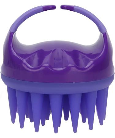 Manual Head Massager Brush - Silicone Scalp Massage Brush for Hair Root Cleaning & Care (Purple) - International Shipping - Buy Online on GoSupps.com