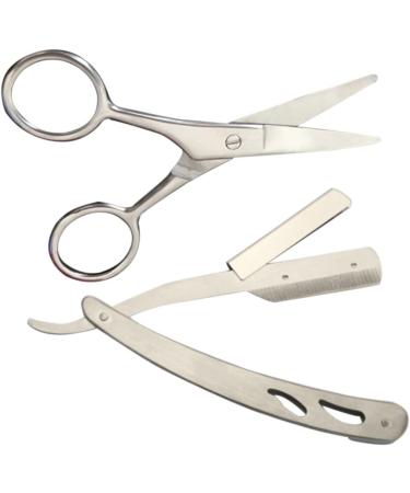 Angoily 4-Piece Mustache Scissors Set | Stainless Steel Manual Barber Shaving Tools from Yangjiang - Buy Online on GoSupps.com