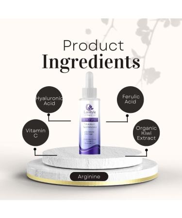 Lorstyle Vitamin C Serum for face with Hyaluronic Acid and Ferulic Acid - Brightening Moisturizing Anti-aging Anti Dark spot effects for Women/Men - Made in Italy - Buy Online on GoSupps.com