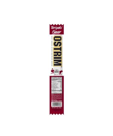 Ostrim Teriyaki Beef & Ostrich Jerky Snack Sticks 1.5 oz - Pack of 10 - Buy Online on GoSupps.com