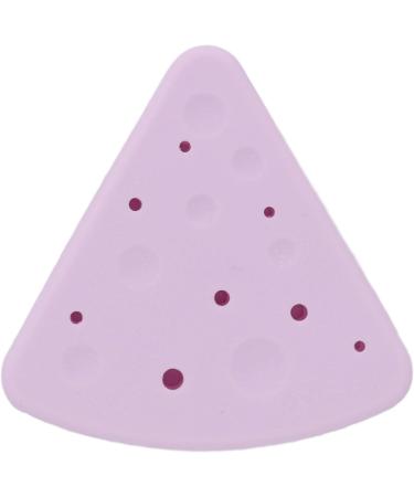 Triangular Powder Storage Box Puff Holder Easy to Clean Convenient Double-sided Air Vent Smooth-closing Silicone Portable for Home Travel (Light Purple) - Buy Online on GoSupps.com