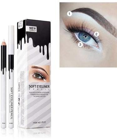1Pc White Eyeliner Pencil Smooth Cosmetic Beauty Tool Long Lasting Makeup Eyeliner Professional Eyeshadow Highlighterwhite Clever fashion - Buy Online on GoSupps.com