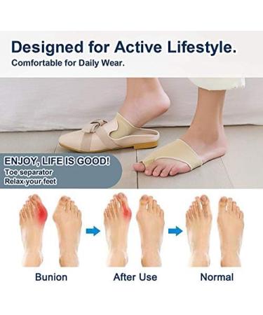 Bunion Corrector Straightener Sleeve with Silicone Gel Pad for Hallux Valgus Pain Relief - Large Size UK 8-11/7.5-10.5 (1 Pair) - Buy Online on GoSupps.com