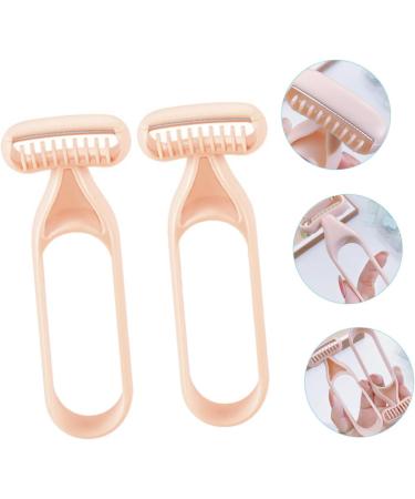 Angoily 6 StK Armpit Knives & Bikini Trimmer for Women | Facial Razor & Eyebrow Scraper | Pink Resin Beauty Tools - Buy Online on GoSupps.com