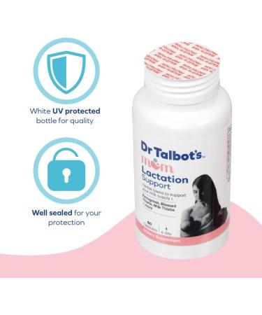 Dr. Talbot's Mom Probiotic Lactation Support Supplement - Herbal Blend of Fenugreek, Blessed Thistle, Milk Thistle, and More - 60 Capsules - Buy Online on GoSupps.com