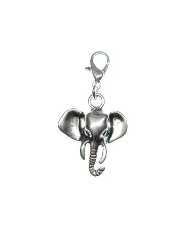 Miniblings elephant head Charm elephant zoo animal zoo animal elephant big five silver - zipper pull - handmade fashion jewelry i chain trailer silver -plated - begging trailer bed strap - pendant for bracelet