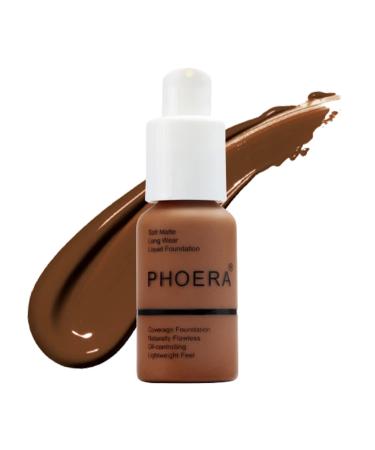 Glamza PHOERA Foundation Concealer Makeup Full Coverage Matte Brighten Long Lasting UK (110 TRUFFLE)