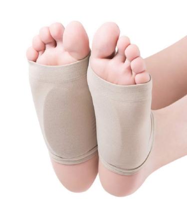 Milisten 1 Pair Arch Support Sleeves Silicone Compression Arch Wrap Gel Plantar Orthotic Gel Socks Foot Cushion for Men Women