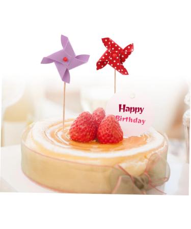 SAFIGLE 54 Pcs Happy Birthday Topper Pinwheels Mini Pinwheel Stakes Pinwheel Cupcake Topper Cupcake Insert Topper Birthday Cupcake Topper Bath Toy Cupcake Picks Set Wooden Baby Earth Tones - Buy Online on GoSupps.com