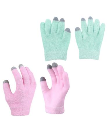 Beavorty 2Pairs Gel Touch Screen Gloves Touchscreen Mittens Hand moisturizer Mittens Kids spa Hand Mitts Kids Touchscreen Gloves Hands moisturizing Cover Bath mitt Care Lotion Yarn
