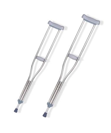 Tall Adult Walking Crutches Lightweight Stainless Steel Medical Underarm Crutches with Height Adjustable Retractable Anti-Slip Walker Warm Life