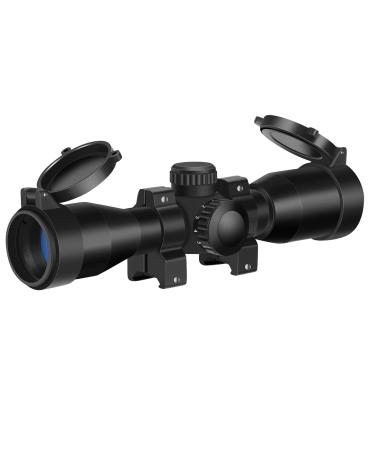 MA3TY 4x32 Crossbow Scope, Red Green Illuminated Crossbow Scopes, Retical Cross Bow Compact Optics, Mount Included, Archery Accessory - Buy Online on GoSupps.com