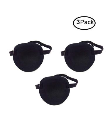 Soochat Eye Patch - Adult Kid's Adjustable Soft and Comfortable Eye Patch Single Eye Mask for Recovery Eye Amblyopia | Halloween (3Pack)
