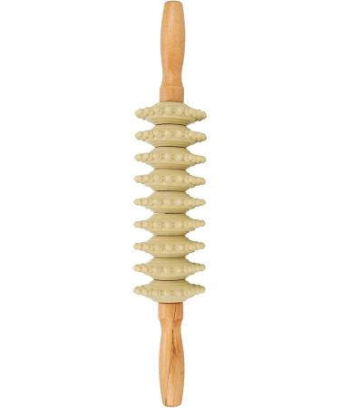 Natural Wood Massager - Hand Roller for Fascia Cellulite & Muscle Relief | Manual Trigger Point Therapy Tool - Buy Online on GoSupps.com