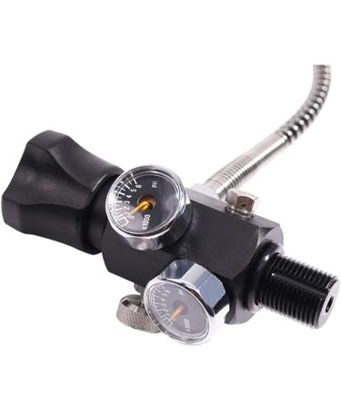 Owfeel DIN Valve Scuba Adapter with Gauge | 4500psi Working Pressure | 22-inch Hose | Ideal for PCP Air Rifle and Paintball | 5/8-18UNF Threads - Buy Online on GoSupps.com