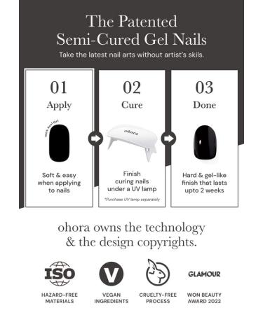 ohora Semi Cured Gel Nail Strips (N Lovesome) - Salon-Quality Long Lasting Pink Nail Polish Alternative - Easy Application & Removal with Any Nail Lamp - Includes Prep Pads, Nail File & Wooden Stick - Buy Online on GoSupps.com