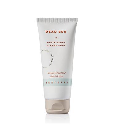 SEATERRA Hand Cream - Dead Sea Mineral Enhanced Hand Cream for Dry Cracked Hands  97% Natural Ingredients  Vegan  100 ml / 3.4 fl.oz.