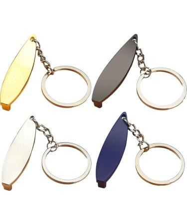Surfboard Bottle Opener Keyring 4pcs Alloy Beverage Beer Bottle Opener Keychain Durable Pendant Key Gift for Women Men