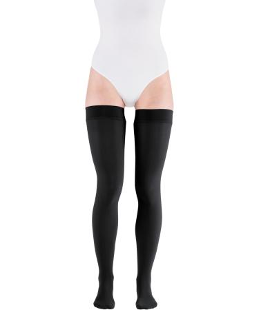 Medi Medive Plus Compression Thigh Stockings CCL2 | Unisex Medical Stockings for Men & Women | Black Size III | Closed Toe | Normal Compression - Buy Online on GoSupps.com