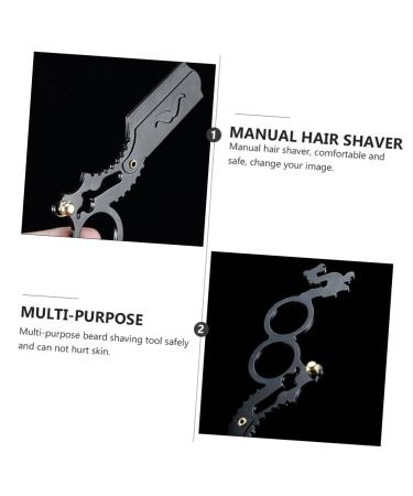 1pc Stainless Steel Black Shaver for Men - Premium Razor for a Smooth Shave | International Shipping Available - Buy Online on GoSupps.com