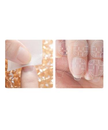 Lurrose 50 Leaves Double-Sided Nail Art Adhesive - Eco-Friendly Transparent Nail Glue for Kids & Girls - 50PCS Temporary Nail Tips - Buy Online on GoSupps.com