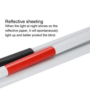 Folding Cane Foldable Lightweight Portable Reflective Aluminium Alloy Walking Stick with Wrist Strap and Non-Slip Base Folding Blind Cane for Blind and Elderly - Buy Online on GoSupps.com