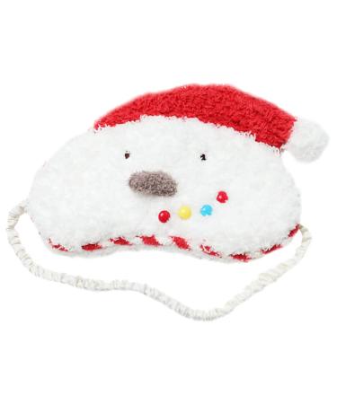 1pc Christmas Sleep Mask Christmas Eye Covers Office Sleep Cover Plush Sleeping Mask Christmas Eye Mask Sleeping Goggles Polyester Material Sleepy Eyes Eye Patch Travel White