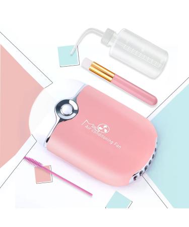 56 PCS Mini Portable USB Rechargeable Handheld Bladeless Fan Set with Cooling Refrigeration Function - Pink - Buy Online on GoSupps.com