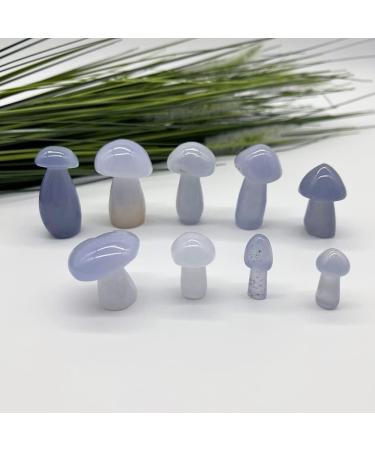 Natural Crystal Rough Meditation Home Natural Crystal Chalcedony Carved Mushroom Crystal Home Decorations (Size : 1pcs) - Buy Online on GoSupps.com