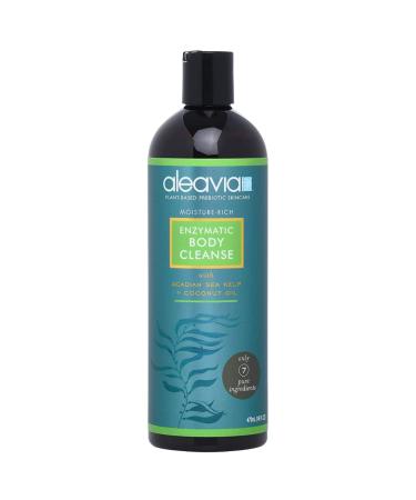 Aleavia Enzymatic Body Cleanse   Fragrance-Free Organic & All-Natural Prebiotic  Vegan Body Wash   Sulfate-Free Body Cleanser   16 Oz.