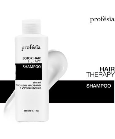  Profesia Profesia - Botox Hair Therapy Shampoo - Renewed and dehydrated hair treatment - With macadamia argan oil and hyaluronic acid - Replenishing and rhinimpolping action - Bottle of 300 - Buy Online on GoSupps.com
