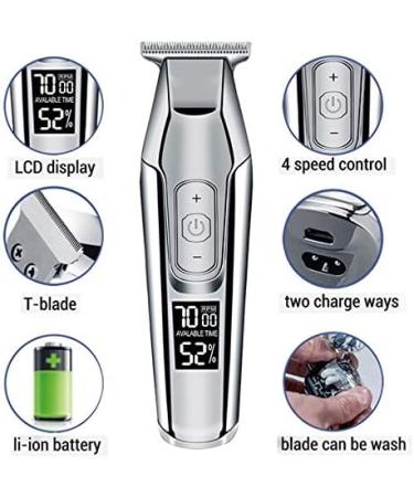 Professional Barber Hair Clipper with LCD Display - 0mm Bald Beard Trimmer for Men | Electric Hair Clippers for Precision Grooming - Buy Online on GoSupps.com