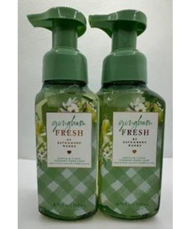 Set of 2 Gingham Fresh Gentle & Clean Foaming Hand Soap 8.75 Ounce Green