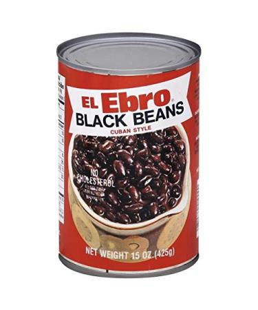 El Ebro Black beans Cuban Style 15oz ( Pk of 3 )