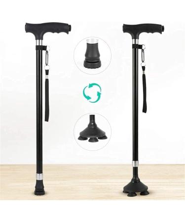 Canes Elderly Walking Stick Four Leg Adjustable Heights with LED Light Lightweight Sturdy Aluminum Alloy Comfy Base for Men Women Star of Light - Buy Online on GoSupps.com